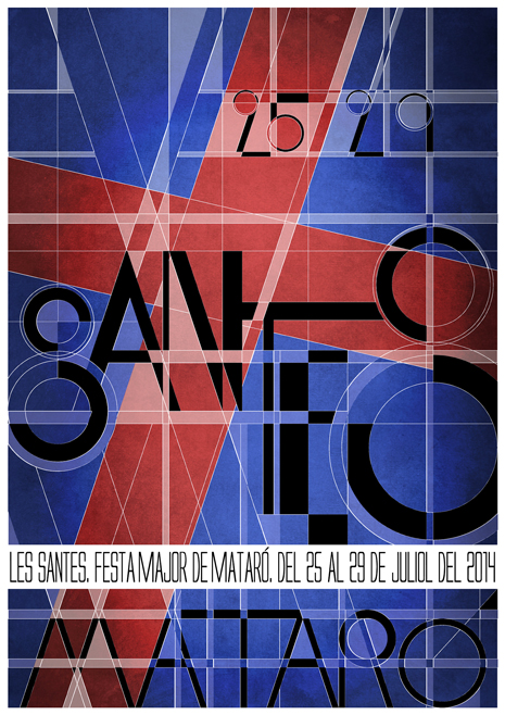Santópolis, cartel alternativo Festa Major de Mataró, les Santes, por victor lusquiños arquitecto